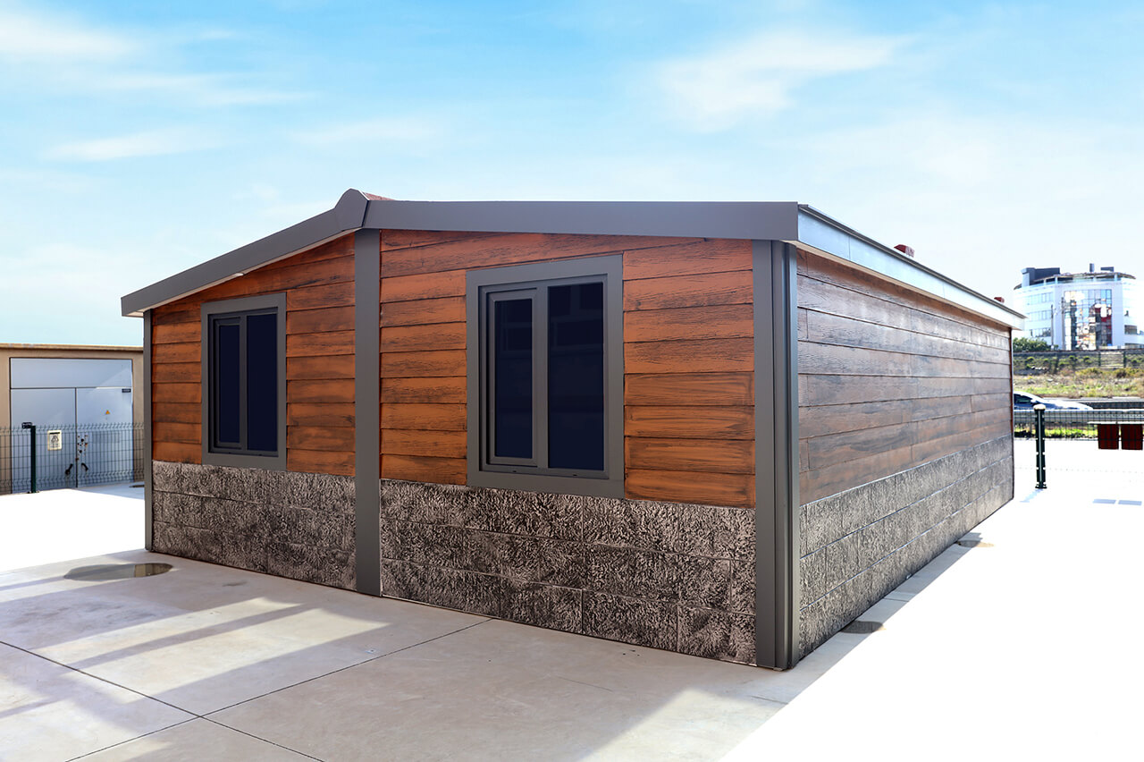 42 m2 Verandalı Prefabrik Ev Modeli